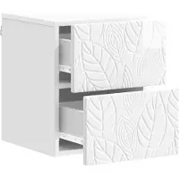 vidaXL Muurbevestigde Nachttafel 2 st Hoogglans Wit 34,5 x 33 x 40 cm