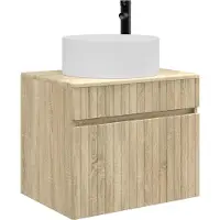 vidaXL Badkamerkast, wandmontage, Sonoma-eikenhout, 59 x 44,5 x 50 cm