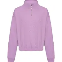 Just Hoods WOMEN'S CROPPED 1/4 ZIP SWEAT Lavender - AWDIS JH037 - Maat XL