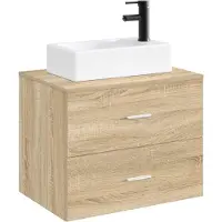 vidaXL Badwasbak Matte Zwart 45,5 x 25,5 x 13 cm Metaal