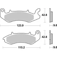 SBS P234-hf Brake Pads Transparant