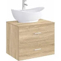 vidaXL Badwasbak Chroom 59 x 35 x 21 cm Metaal