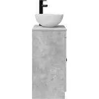 vidaXL Badkamer Vanity met Wastafel Betongrijs 54 x 35 x 83 cm