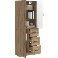 vidaXL Kast Set 2 st Artisanaal eiken Bewerkt hout