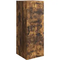 vidaXL Wandkast Gerookt eiken 33 x 34,5 x 90 cm Bewerkt hout