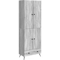 vidaXL Kast Set 2 st Grijs Sonoma Bewerkt hout