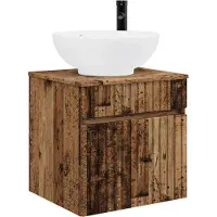 vidaXL Badkamerkast set 3 st Oud hout 49 x 44,5 x 66,5 cm Bewerkt hout