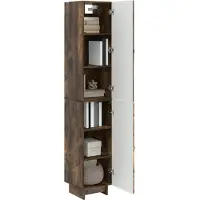 vidaXL Kast Set 2 st Gerookt eiken Bewerkt hout