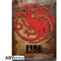 Abystyle Game of Thrones, Targaryen - Metalen plaat - Wapen