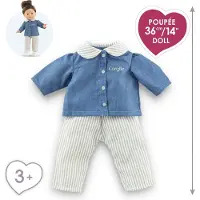 Corolle poppenkleding blouse en broek set - 36cm poppen outfit.
