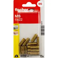 Fischer 532737 MS 6 x 22 K NV Messingplug 22 mm 1 set(s)