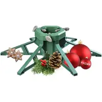 Kadax Kerstboomstandaard met watertank, moderne kerstboomstandaard van robuust kunststof voor bomen, verschillende maten, dennenboomstandaard, stabiel, groen (boomhoogte tot 3,5 m)