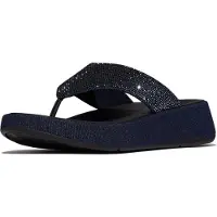 FitFlop F-mode toe post denim and hotfix