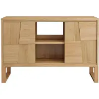 Vente-unique Onderkast op poten in teak - B120 cm - MATARAM