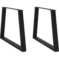 vidaXL Eettafelpoten 2 st V-vormig 100x(72-73,3) cm staal zwart