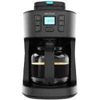 Cecotec Grind & Drop Koffiezetapparaat met Ingebouwde Bonenmaler - 1.8 Liter / 15 Kopjes - Ingebouwde Koffie Grinder - Filterkoffie - met Glazen Kan