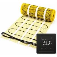 Pro-mat 6 m², Zwart - Pro-series Complete set, 150 watt per m², met wifi thermostaat passend in de meeste afdekraampjes - vloerverwarming matten - vloerverwarming matten