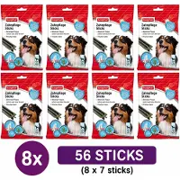 Beaphar Dentastix Medium / Groot Hond Gebitsverzorging Voordeelpak 8x Dental Sticks Hondensnack Tandverzorging Anti Tandplak Frisse Adem Kauwsnack Bulk Multipack 56 Stuks