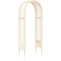 vidaXL Rozenboog met Spikes Wit 97 x 43 x 218 cm PP