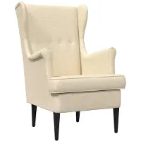 vidaXL Fauteuil Crèmekleurig Stof