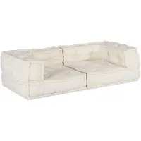 vidaXL 2-zits modulaire bank 140x70x36 crèmekleurig stof