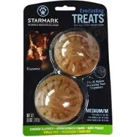 Starmark 2 x treats medium 2st/blister = 4 stuks - hondensnack kippensmaak voor treatbal Medium - tandverzorgend