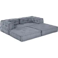 vidaXL Modulebankeenheid 2 pcs Stof Grijs 140 x 70 x 56 cm