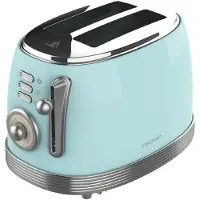 Cecotec Vintage 800, 2 schijven, blauw, chroom, roestvrij staal, bedieningsknoppen, niveauregeling, draaiknoppen, 850 W, 220 - 240 V