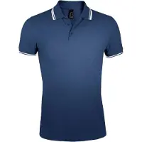 Sols Heren Pasadena Poloshirt (Franse marine / Wit)