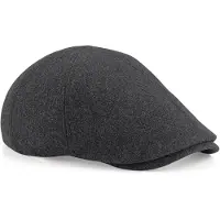 Beechfield Unisex Volwassenen Melton Wool Ivy Cap (Houtskool mergel)