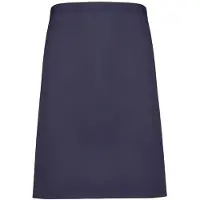 Premier Unisex Volwassenencollectie Halflang Taille Schort (Marineblauw)