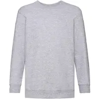 Fruit Of The Loom Kinder/Kids Klassiek Sweatshirt met Inzet (Heide Grijs)