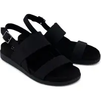 Toms Marin Slingback Canvas Dames Zwarte Sandalen