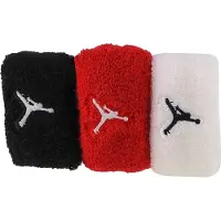 Nike Jordan Jumpman Logo Haarbanden (Set van 3) (Wit/zwart/rood)