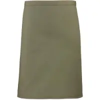 Premier Unisex Volwassenencollectie Halflang Taille Schort (Olijf)