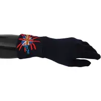 Dolce&Gabbana Blue #Dmen'slondon geborduurde wollen herenhandschoenen