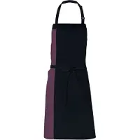 Link Kitchen Wear Unisex Duo Schort voor volwassenen (Zwart/Bourgondië)
