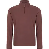 Mountain Warehouse Heren Camber II Camo Half Zip Fleece Top (Donkerbruin)