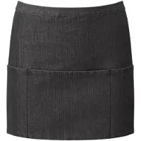 Premier Colours Collectie Denim schort met 3 zakken (Zwarte denim)