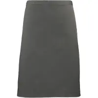 Premier Unisex Volwassenencollectie Halflang Taille Schort (Donkergrijs)