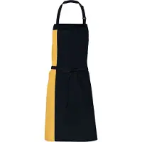 Link Kitchen Wear Unisex Duo Schort voor volwassenen (Zwart/Zonnebloem)