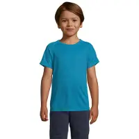 Sols Kinderen/Kinderen Sportief Raglan T-shirt (Aqua)