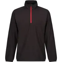 Regatta Heren Navigate Half Zip Fleece (Zwart/Klassiek Rood)