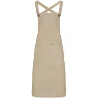 Premier Unisex Barista Schort met gekruiste achterkant voor volwassenen (Khaki)