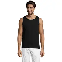 Sols Heren Justin Tank Top (Diep zwart)