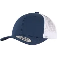 Flexfit Retro tweekleurige truckerpet (Marine / Wit)