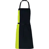 Link Kitchen Wear Unisex Duo Schort voor volwassenen (Zwart/Kalk)