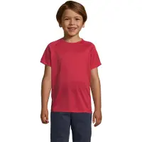 Sols Kinderen/Kinderen Sportief Raglan T-shirt (Rood)