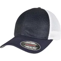 Flexfit 360 Tweekleurige Omnimesh Cap (Marine / Wit)