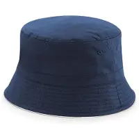 Beechfield Unisex omkeerbare emmerhoed voor volwassenen (Franse marine / Wit)